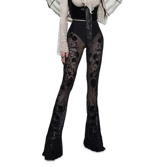 Brand new dolls kill mesh flare leggings - Picture 1 of 5